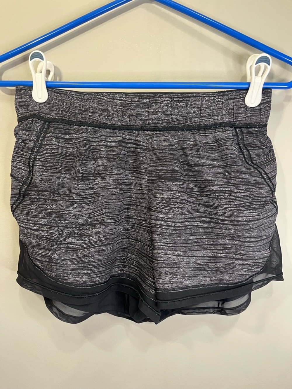 lululemon athletica Black Reversible Layered Running Shorts